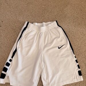 Nike Women's White and Black Athletic Shorts